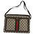 Gucci Bolso GG Supreme Web Sherry Line PVC Beige Oro 14 02 013 Auth 176608 Dorado - vista 13