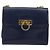 Borsa a Spalla Gancini in Pelle Salvatore Ferragamo Blu Navy Oro Auth YKZ1104 - vista 13