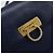 Borsa a Spalla Gancini in Pelle Salvatore Ferragamo Blu Navy Oro Auth YKZ1104 - vista 17