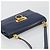 Borsa a Spalla Gancini in Pelle Salvatore Ferragamo Blu Navy Oro Auth YKZ1104 - vista 6