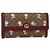 GUCCI Micro GG Supreme Doraemon Long Wallet PVC Beige Oro 647786 Auth 175793A Dorado