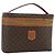 Céline Borsa a mano Vanity in tela Macadam CELINE PVC marrone oro Auth ka3955 D'oro
