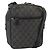 Borsa a Spalla GG Canvas Gucci Nera Argento 03136 Auth 175385 Nero