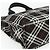 Borsa a mano Burberrys Nova Check Blue Label in nylon nero e argento Auth 176492 - vista 14