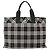 Borsa a mano Burberrys Nova Check Blue Label in nylon nero e argento Auth 176492 - vista 2
