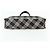 Borsa a mano Burberrys Nova Check Blue Label in nylon nero e argento Auth 176492 - vista 5