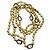 Collana Sautoir Lunga in Perle e Cristalli Jumbo Trasparenti Chanel Vintage 1981 Beige - vista 3