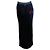 Evisu, falda maxi de lana con denim Negro - vista 3