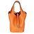 Hermès Arancione H Clemence Picotin Lock 18 PHW