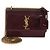 Borsa Sunset Small Monogram in vernice rosso vino Saint Laurent