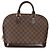 Borsa Alma PM in tela Damier Ebene di Louis Vuitton Marrone - vista 8
