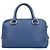 Borsa a Spalla Prada Mini Boston Vitello Phoenix in Blu - vista 3