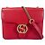 Borsa a spalla in pelle rossa Gucci Rosso