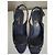 Décolleté Slingback Chanel in Glitter e Tweed Blu Navy 40 Multicolore - vista 9