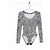 Body suit con stampa a zebra Dior di Galliano degli anni 2000 Bianco