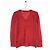 Prada Flauschiger V-Ausschnitt-Pullover von Gucci von Frida Giannini AW14 Rot