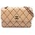 Borsa a spalla in pelle beige Wild Stitch di Chanel