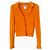 CHANEL STRUKTURIERTE STRICKJACKE. Orange