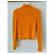 CHANEL STRUKTURIERTE STRICKJACKE. Orange - Ansicht 3
