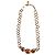 Collana in argento placcato Yves Saint Laurent con perle rosse