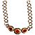 Collana in argento placcato Yves Saint Laurent con perle rosse - vista 2