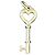 Collana con pendente a forma di chiave Tiffany & Co in oro giallo D'oro