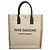 Borsa Saint Laurent Rive Gauche in tela e pelle Nero Beige