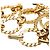 Timeless Chanel Vintage Coco Mark Doppelketten-Gürtel Golden - Ansicht 4