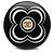 Chanel Coco Mark Blumenmotiv Ring Schwarz