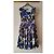 PRADA POPLINE-KLEID EGYPT ROSE S COBALT. Schwarz Weiß Blau - Ansicht 3