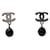 Orecchini Coco Mark di Chanel Nero Argento  - vista 1