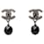 Orecchini Coco Mark di Chanel Nero Argento  - vista 2