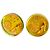Orecchini a clip in resina arancione vintage di Chanel