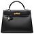 Borsa Kelly Hermès in pelle Ardennes nera Nero