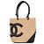 Chanel Cambon Lammleder Tote Bag Schwarz Beige