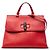 Borsa in pelle rossa Gucci Bamboo Daily Rosso
