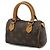 Pochette Mini Speedy Monogram Louis Vuitton Marrone - vista 3