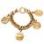 Bracciale charm placcato oro con logo Chanel 31 Rue Cambon D'oro