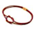 Hermès Brown Leather Atame Knot Necklace  - view 1