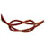 Hermès Brown Leather Atame Knot Necklace  - view 2