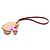 Charm per borsa Geegee Camail in pelle di agnello Milo rosa di Hermès Bordò