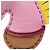 Charm per borsa Geegee Camail in pelle di agnello Milo rosa di Hermès Bordò - vista 3