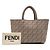 Fendi Gran Tote Shopper de Cachemira Zucca Marrón Castaño Gris pardo - vista 10