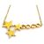Chanel COCO Star Metall Emaille Halskette Golden Gelb - Ansicht 3