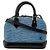 Borsa a mano Nano Alma in denim Epi Louis Vuitton Nero Blu