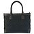 Gucci Schwarze GG Canvas Leder Tragetasche