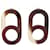 Hermès BOUCLES D'OREILLES HERMES VARIATION EN CORNE DE BUFFLE ET LAQUE EARRINGS  - vue 1