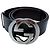Dunkelbrauner Leder-Gürtel mit Gucci Interlocking GG Schnalle, Größe 75