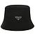 Prada Metal Logo Re-nylon Black Bucket Hat