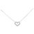 Autre Marque Collana con diamante a forma di cuore Au750 Rosa